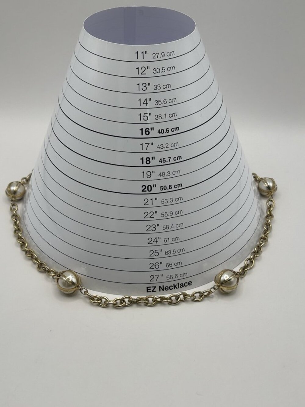 Vintage Gold Tone Chain Faux Pearl Bead Station Necklace Long 30” Cottagecore - Picture 13 of 15